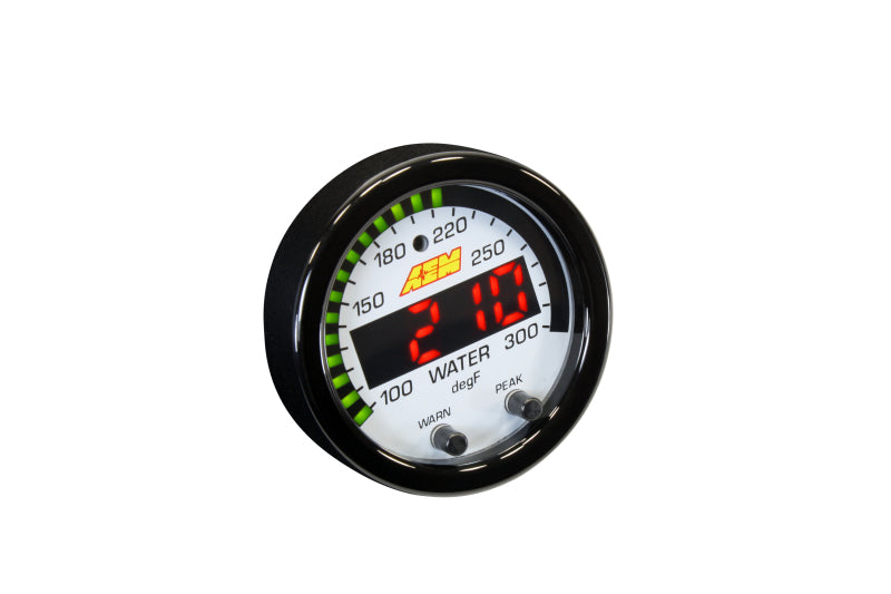 AEM X-Series Temperature 100-300F Gauge Kit (ONLY Black Bezel and - 30-0302