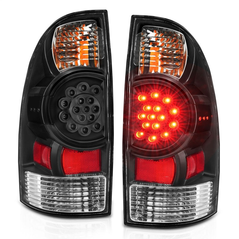 ANZO 2005-2015 Toyota Tacoma LED Taillights Black - 311042