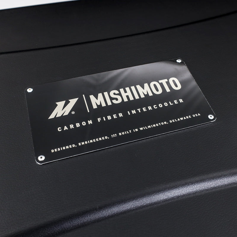 Mishimoto Universal Carbon Fiber Intercooler - Gloss Tanks - 450mm - MMINT-UCF-G4B-C-G