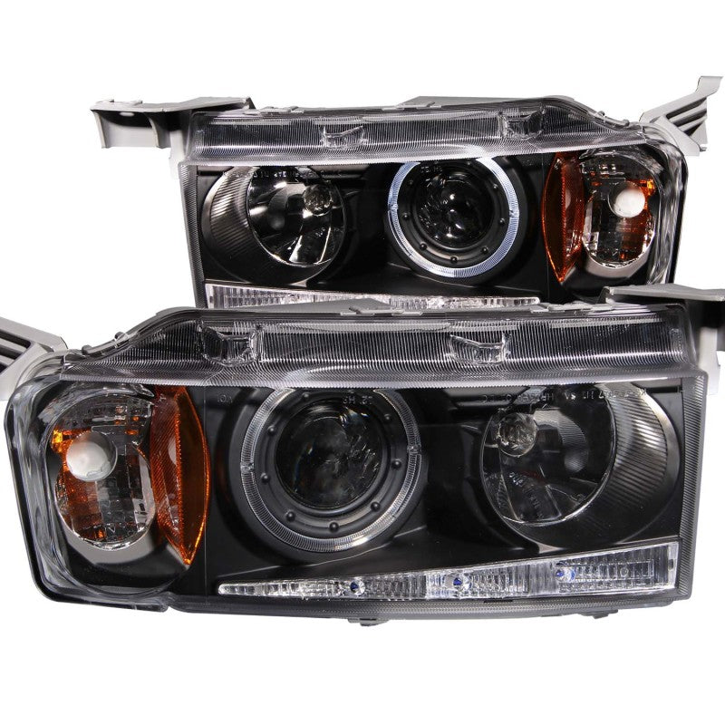 ANZO 2004-2007 Scion Xb Projector Headlights w/ Halo Black G2 - 121347