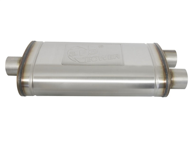 aFe MACHForce XP SS Muffler 3in Center Inlet / 3in - 49M00015