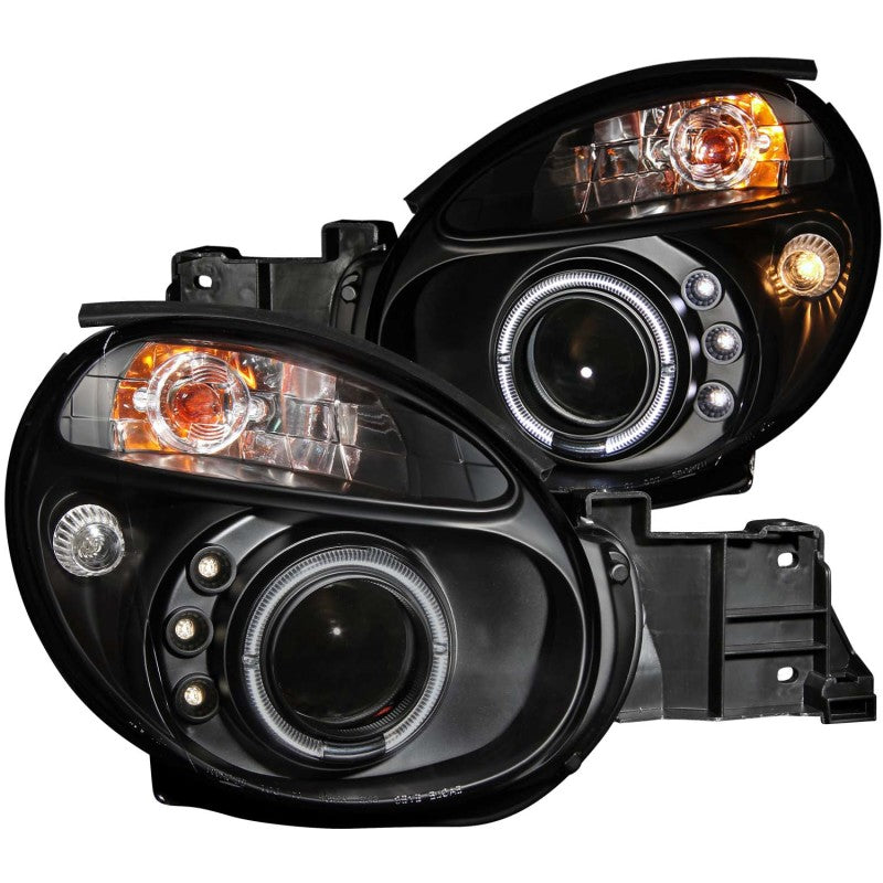 ANZO 2002-2003 Subaru Impreza Projector Headlights w/ Halo Black - 121436