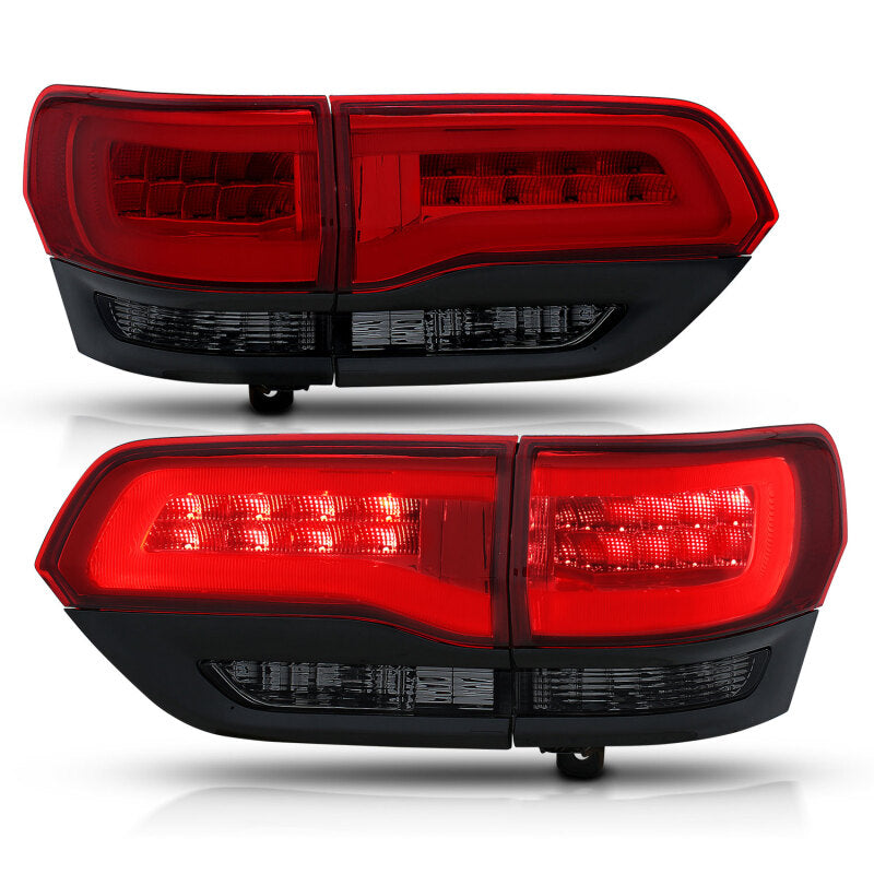 ANZO 2014-2016 Jeep Grand Cherokee LED Taillights Red/Smoke - 311269