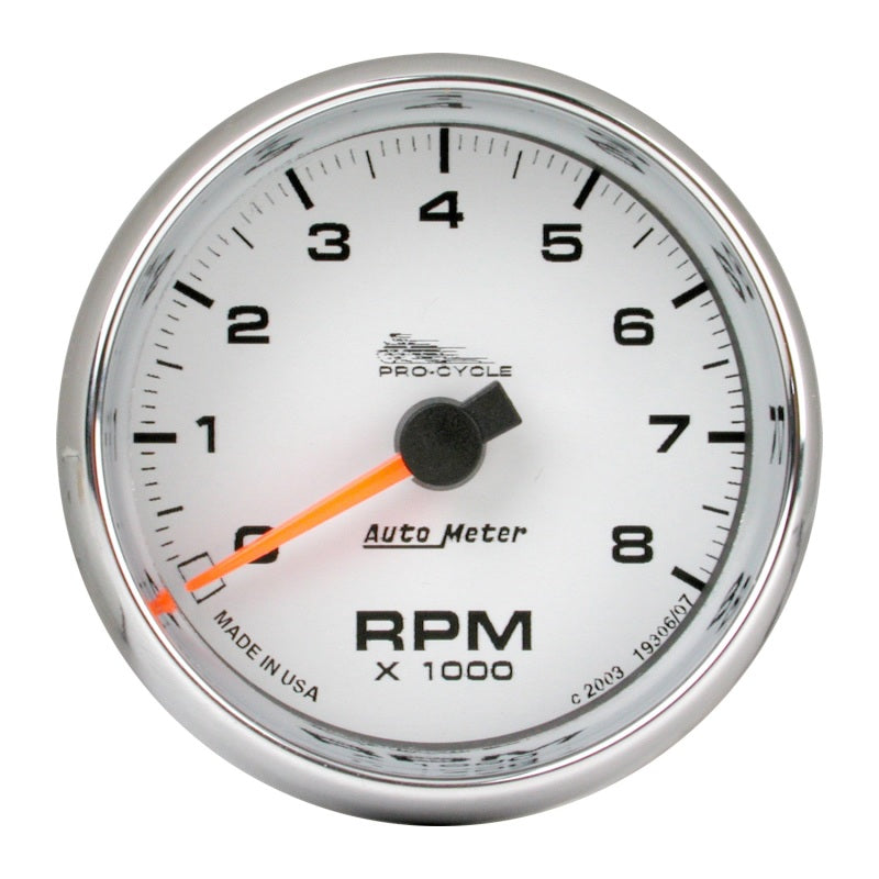 Autometer Pro-Cycle Gauge Tach 2 5/8in 8K Rpm 2&4 Cylinder - 19307