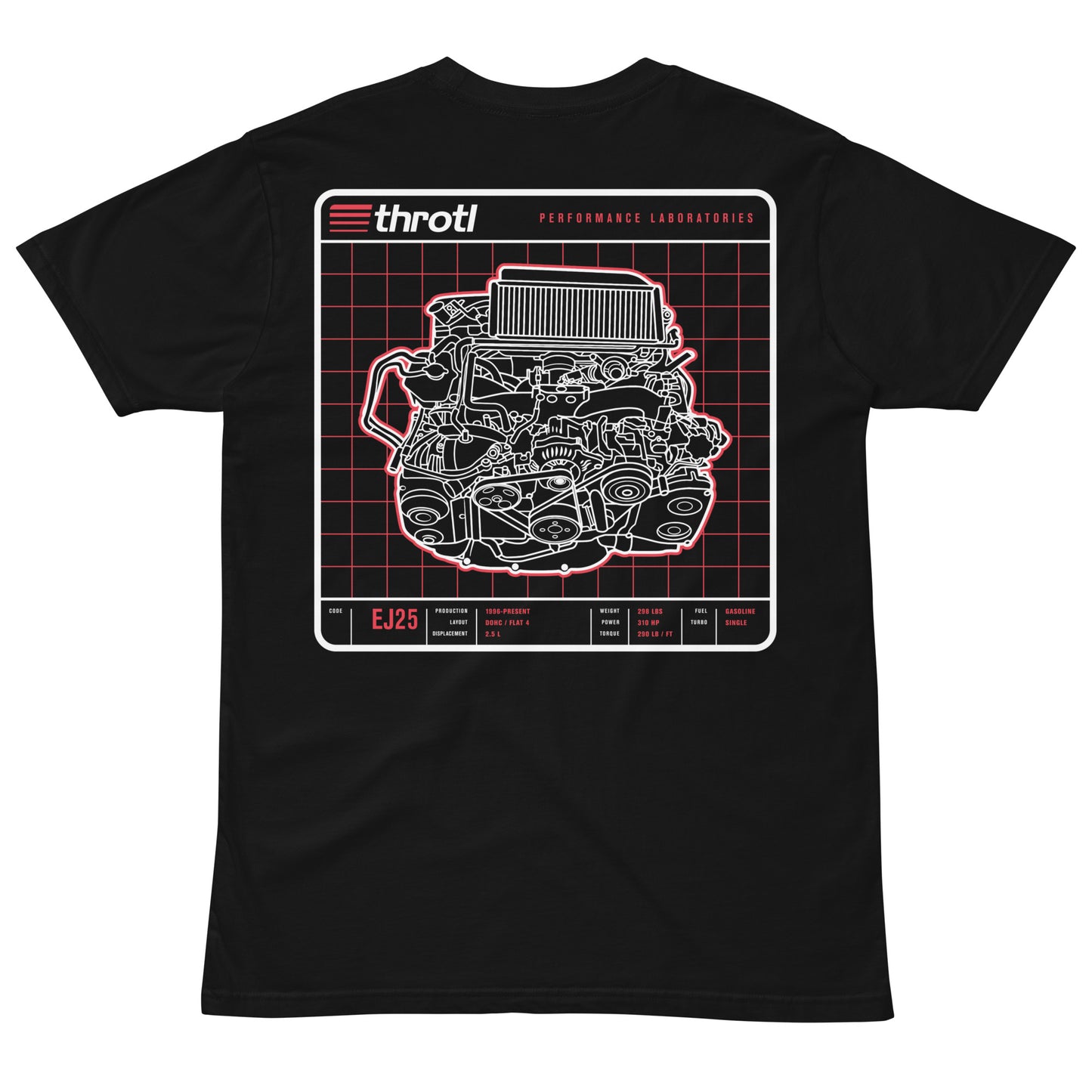 throtl EJ25 Engine Short Sleeve Tee Shirt