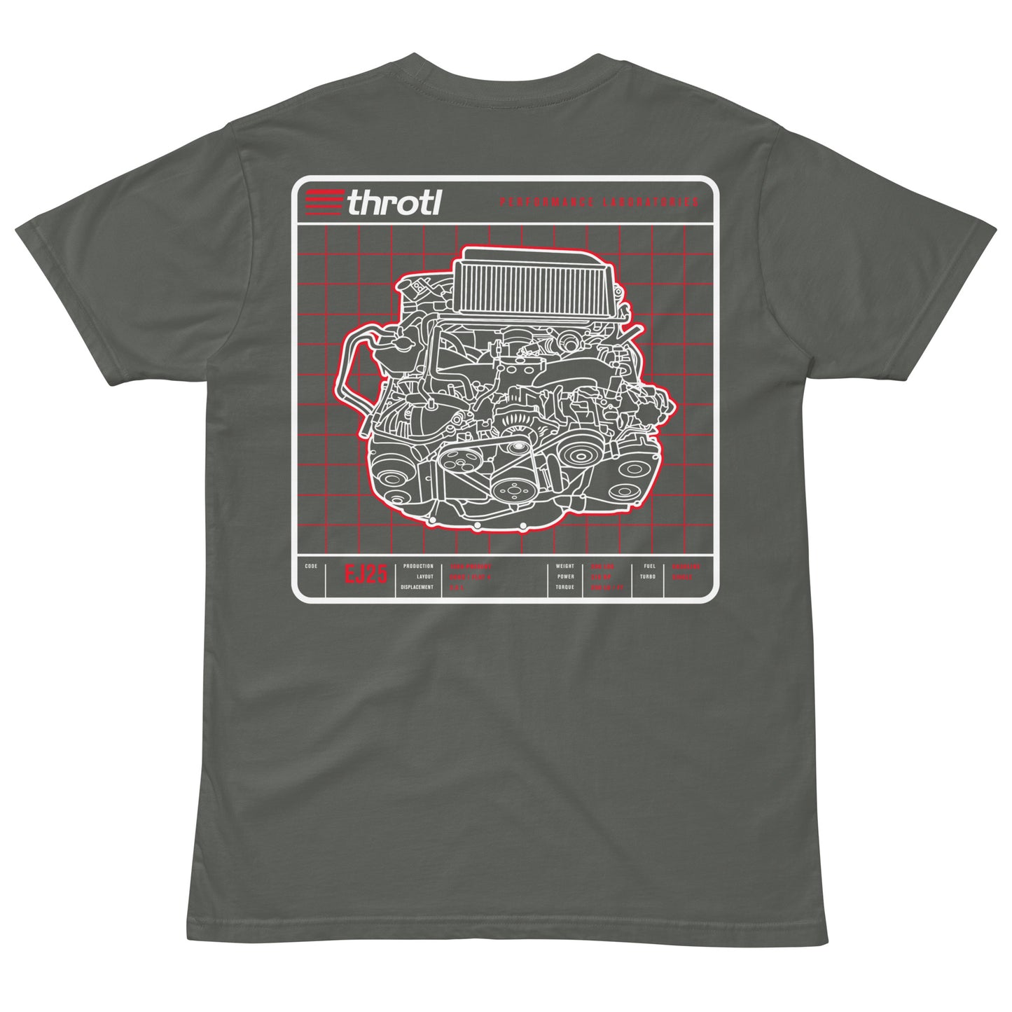 throtl EJ25 Engine Short Sleeve Tee Shirt