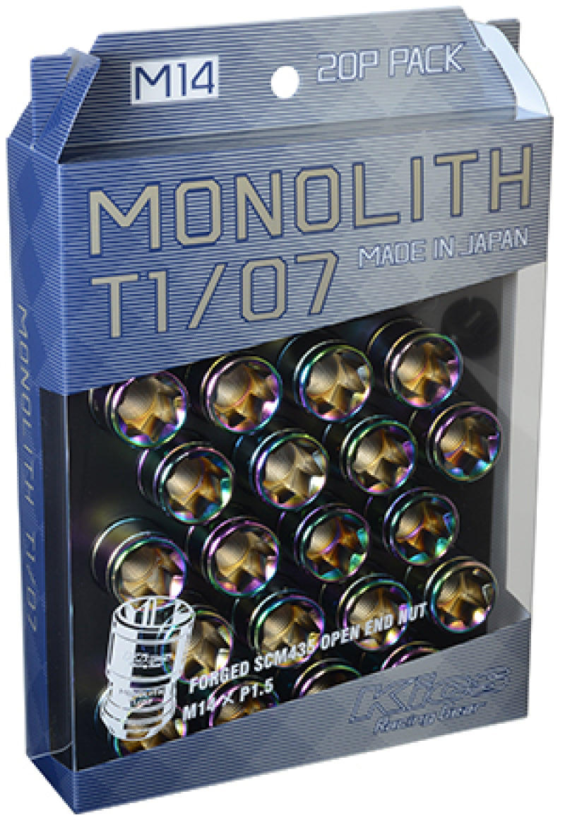 Project Kics 14 x 1.5 Neochrome T1/07 Monolith Lug Nuts - WMN04N
