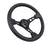 NRG Reinforced Steering Wheel (350mm / 3in. Deep) Blk Leather - RST-006BK.