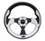 NRG Reinforced Steering Wheel (320mm) Blk w/White Trim & 4mm - RST-001WT.