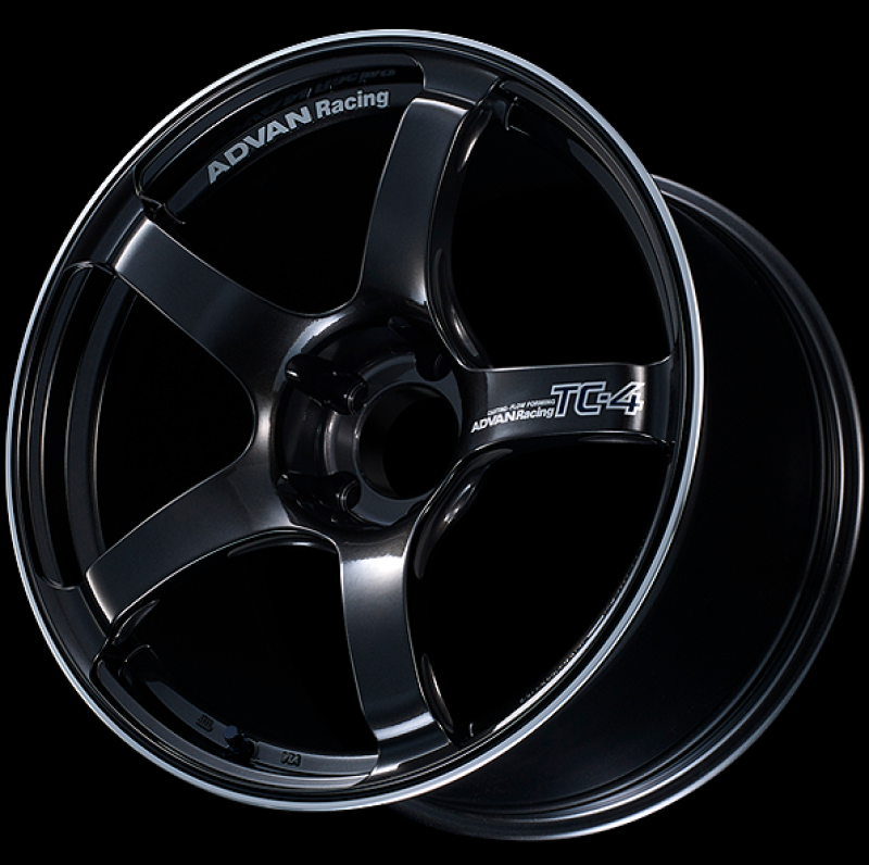 Advan TC4 18x9.5 +12 5-114.3 Racing Black Gunmetallic and Ring - YAD8J12EBGR
