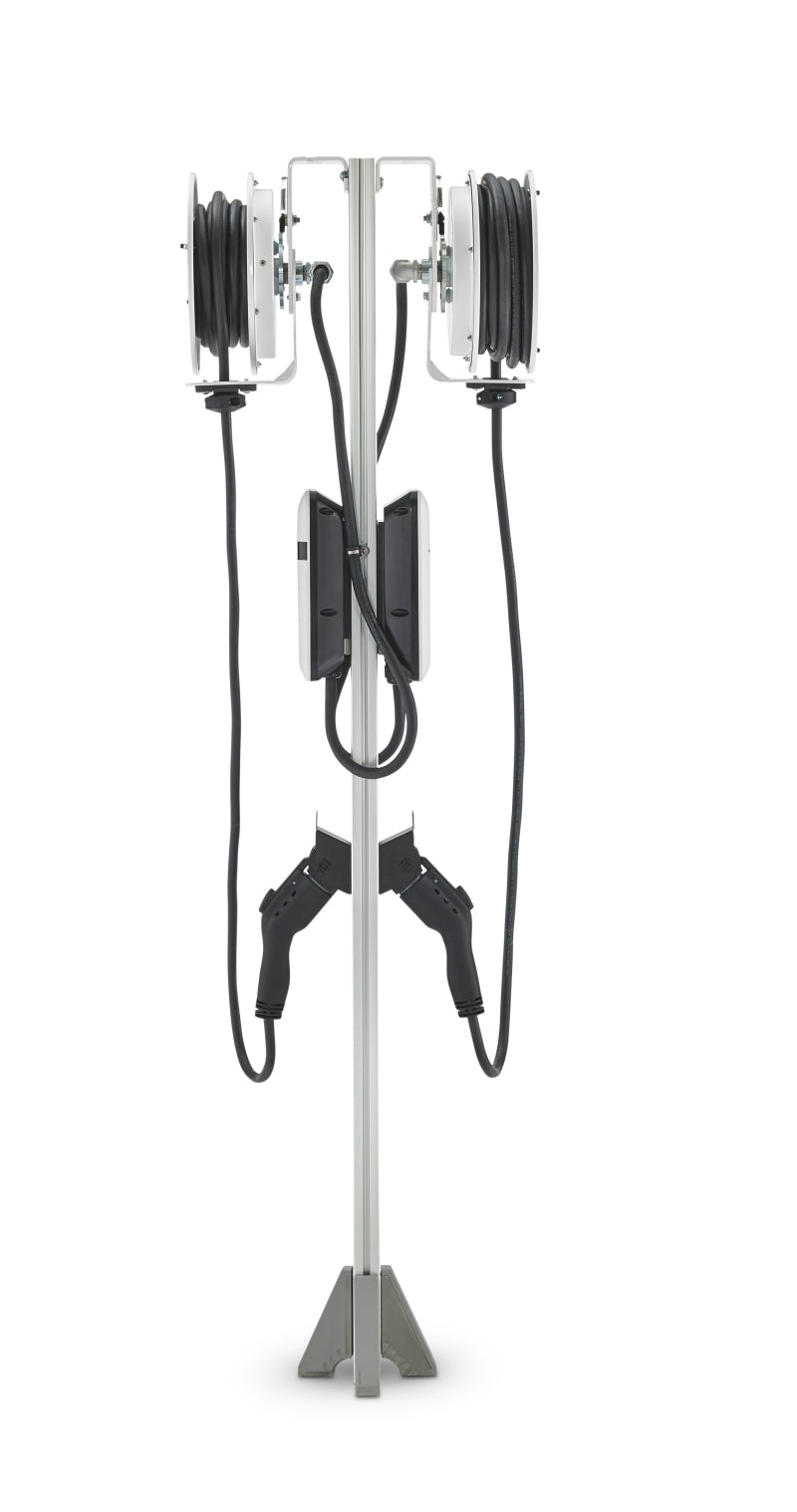 EvoCharge iEVSE Dual Port Pedestal w/22ft EvoReel - EVC4AB0C1B1B3