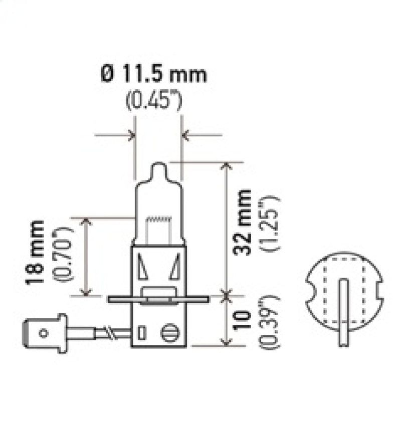 Hella Optilux H3 12V/55W XY Extreme Yellow Bulb - H71070662