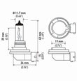 Hella H11 12V 55W PGJ19-2 HP2.0 Performance Halogen Bulb - H11 2.0TB.