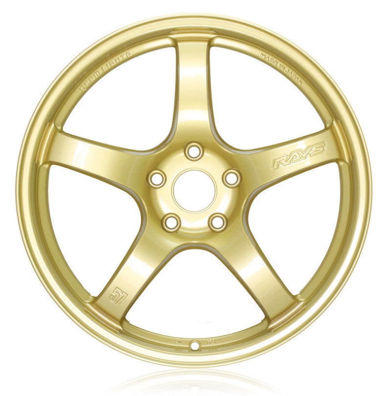 Set of 4: Gram Lights 57CR 17x9 +38 5x114.3 E8 Gold Wheel (Min - WGCRQ38EEGP