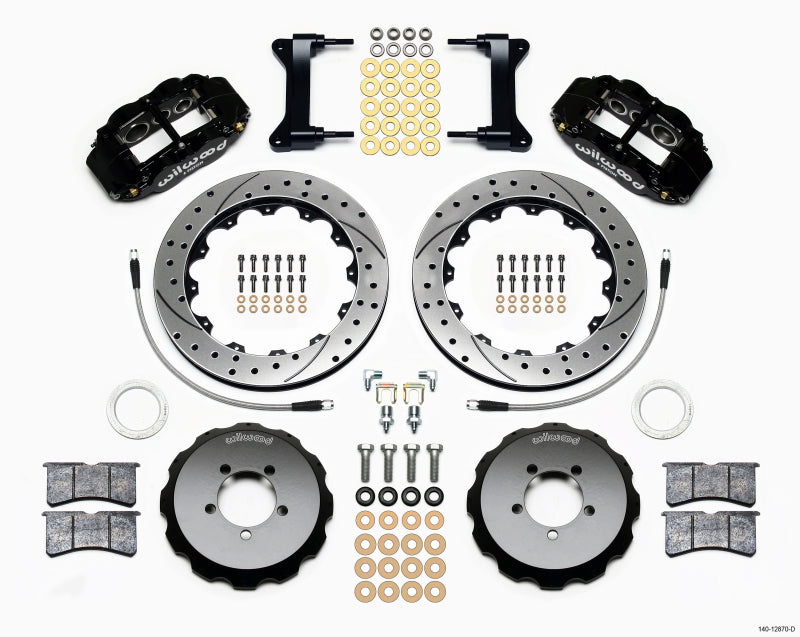 Wilwood Narrow Superlite 6R Front Hat Kit 12.88in Drilled 2012-Up - 140-12870-D