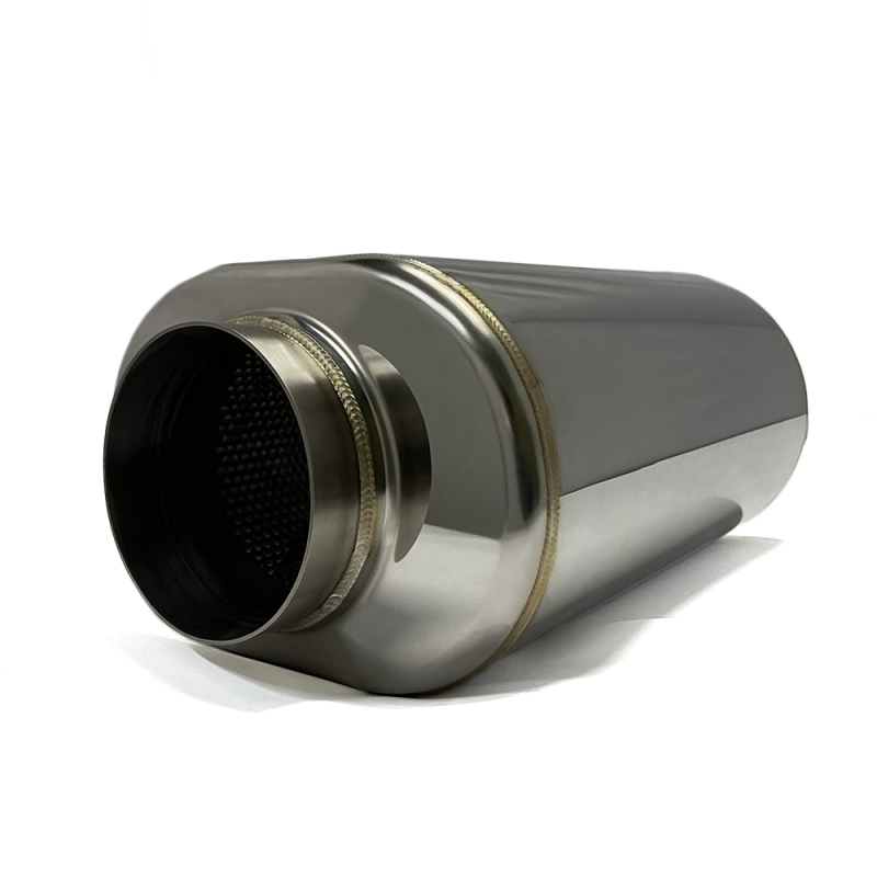 Stainless Bros 304 SS 4in x 17.0in OAL Oval Muffler - 616-10223-2100