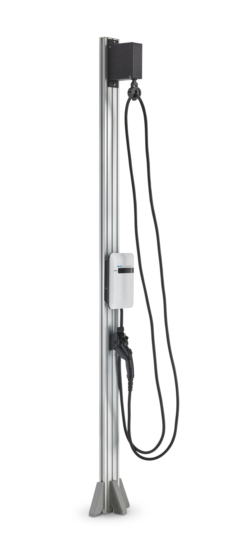 EvoCharge iEVSE Plus Single Port Pedestal w/Retractor - EVC3AC0B1A1A4