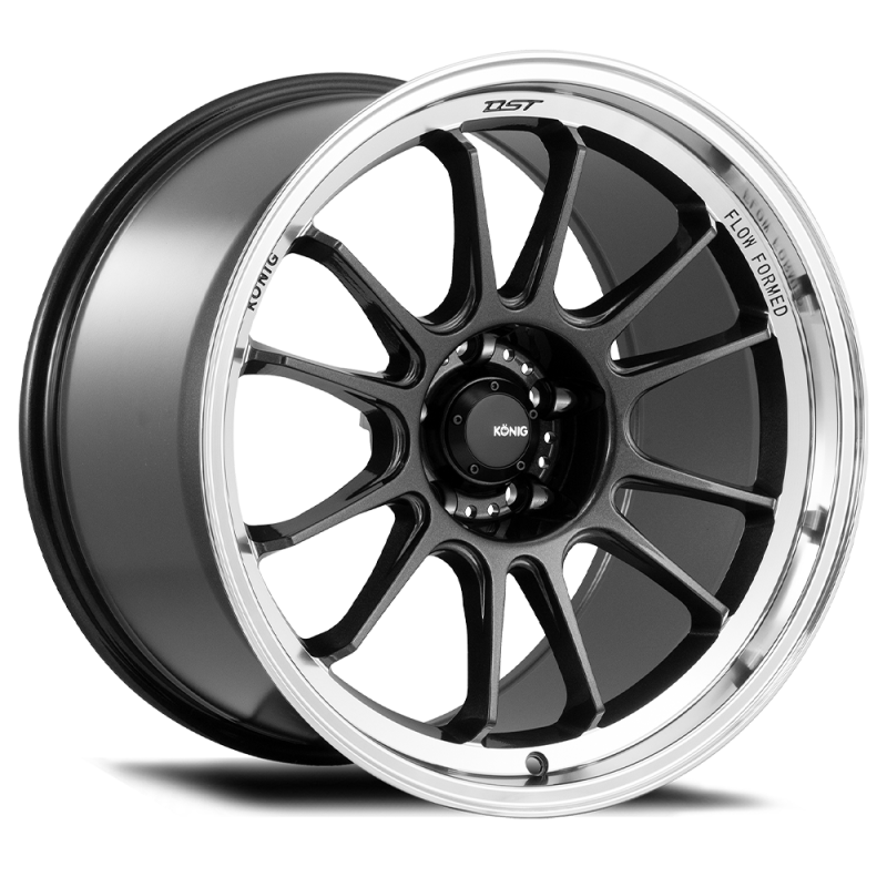 Set of 4: Konig Hypergram 15x8 4x100 ET35 Metallic Carbon w/ Machined Lip - HG85100356