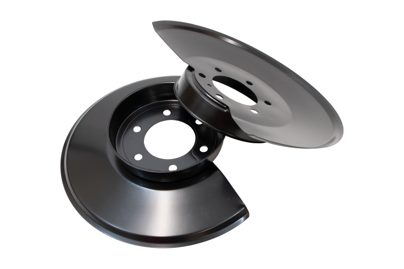 Kentrol 76-78 Jeep CJ Disc Brake Dust Cover JeepBlack Powdercoat - 50501