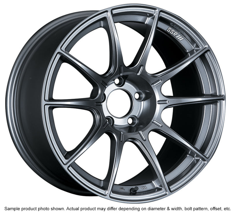 Set of 4: SSR GTX01 18x10.5 5x114.3 22mm Offset Dark Silver Wheel G35 - XA18105+2205GDK