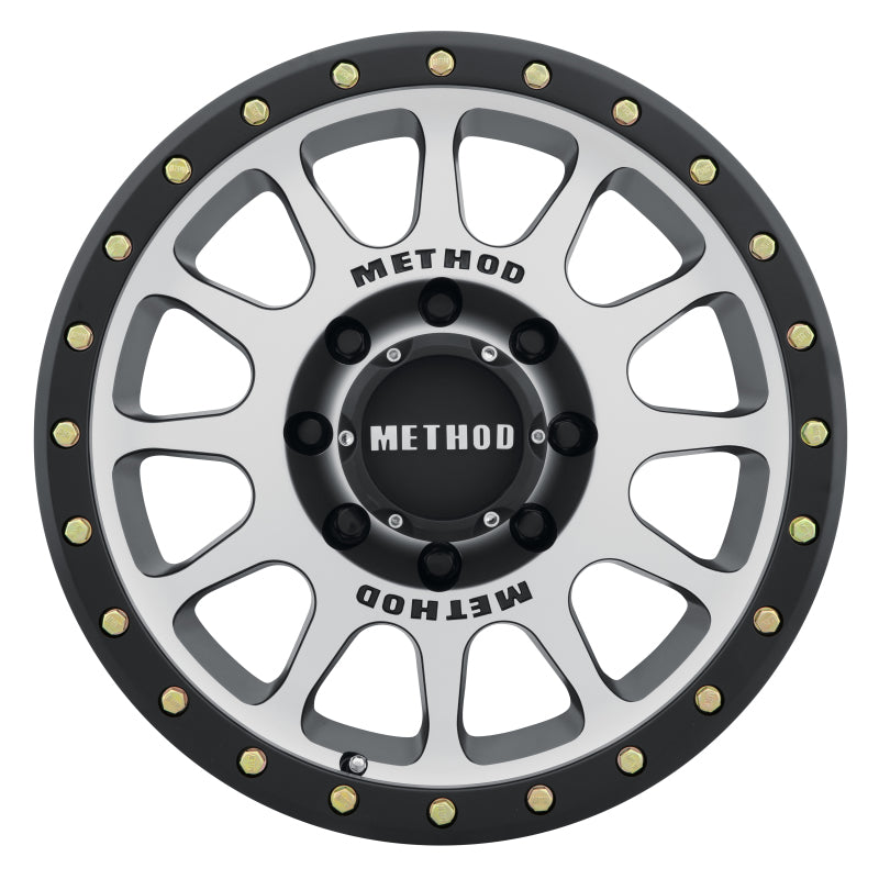 Method MR305 NV 17x8.5 0mm Offset 8x170 130.81mm CB Machined/Black - MR30578587300.