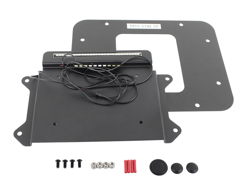 Kentrol 07-09 Jeep Wrangler JK BackSide License Plate Mount with - 80707