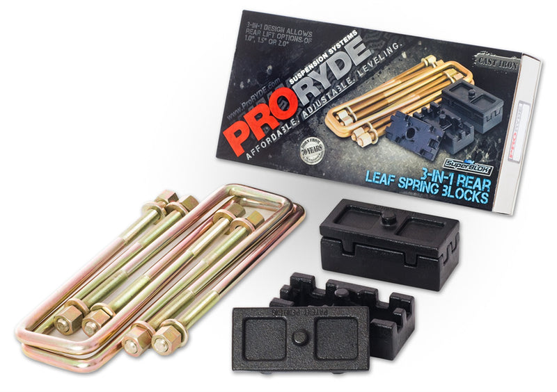 GM LD/HD 3-in-1 Block Kit w/U-bolts-No Taper - 52-1200G