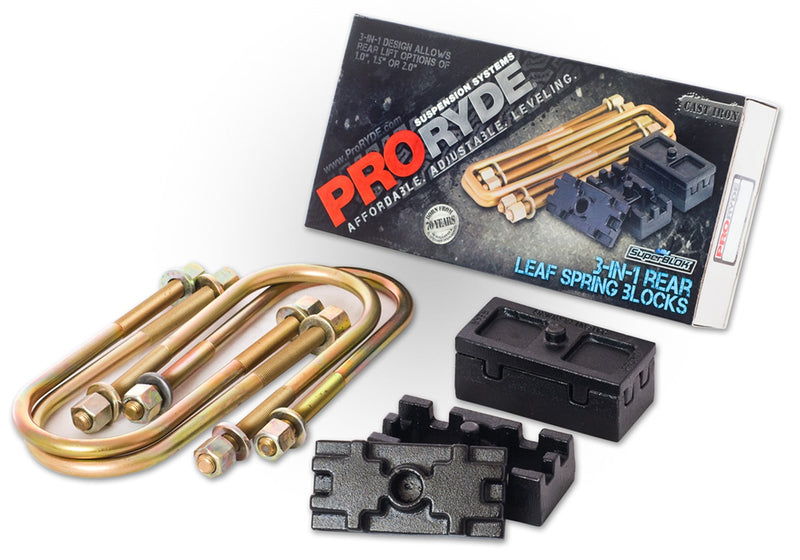 Dodge HD 3-in-1 Block Kit w/U-bolts-Tapered - 52-2500D
