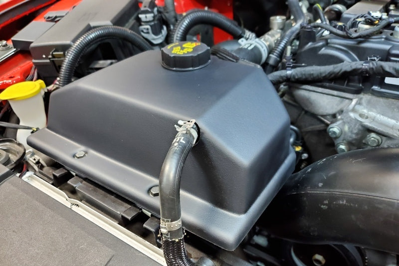 JLT 15-19 Ford Mustang Black Textured Coolant Tank Cover - JLTCTC-FM15