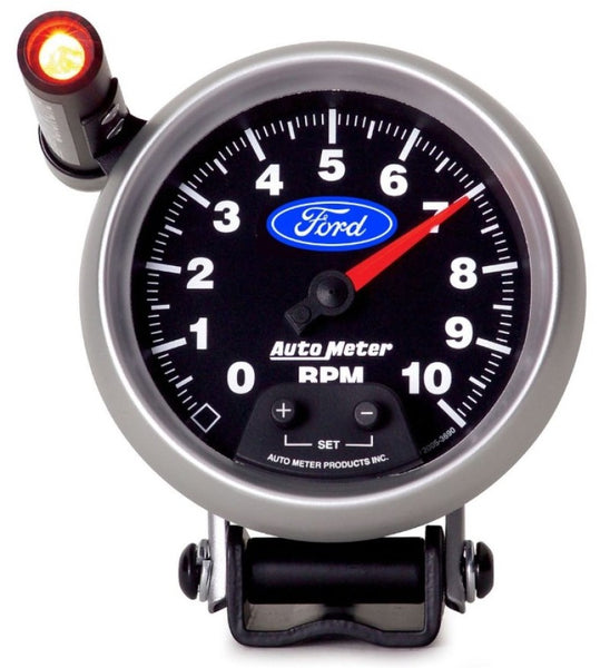 Autometer Ford 3-3/4in. 10K RPM Pedestal w/ Ext. Quick-Lite Tachometer -  880825