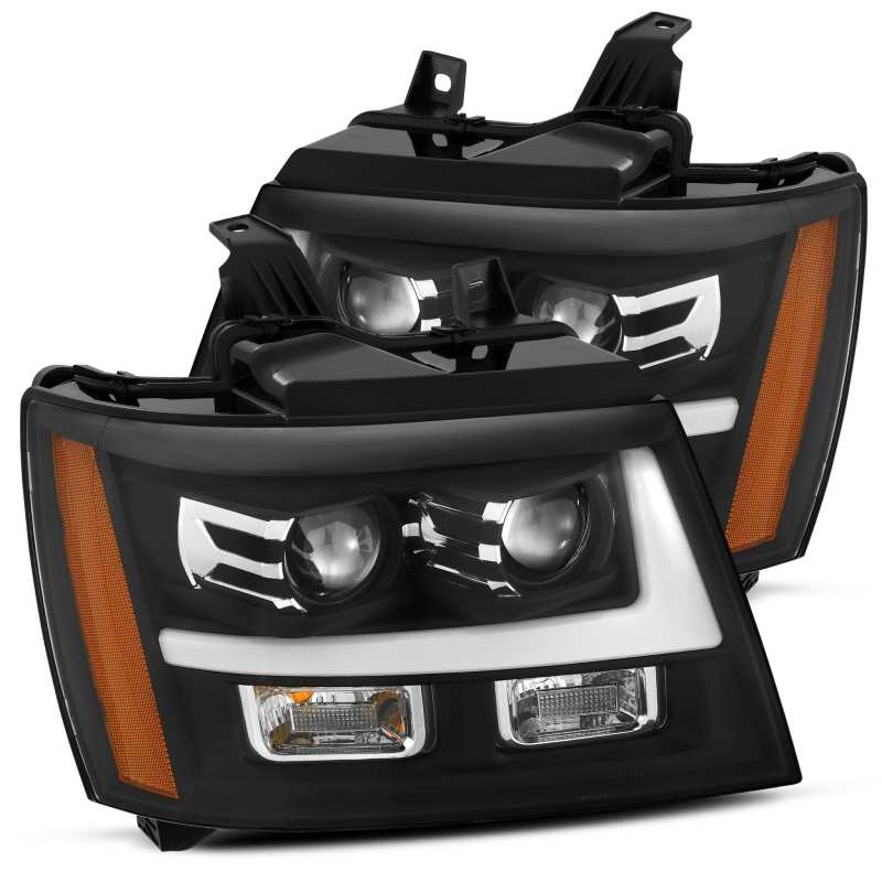 AlphaRex 07-14 Chevrolet Tahoe/Suburban LUXX-Series LED Projector headlights Black w/ - 880295