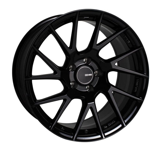 Enkei TM7 18x9.5 5x114.3 38mm Offset 72.6mm Bore Gloss Black - 507-895-6538BK.