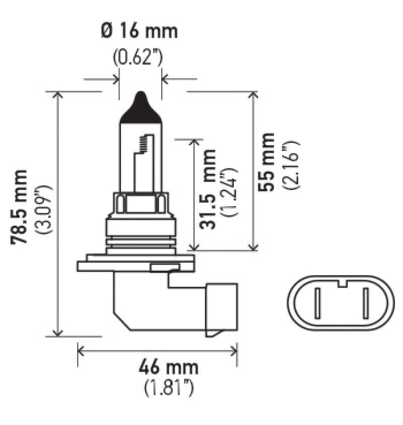 Hella Optilux HB4 9006 12V/55W XY Xenon Yellow Bulb - H71070602