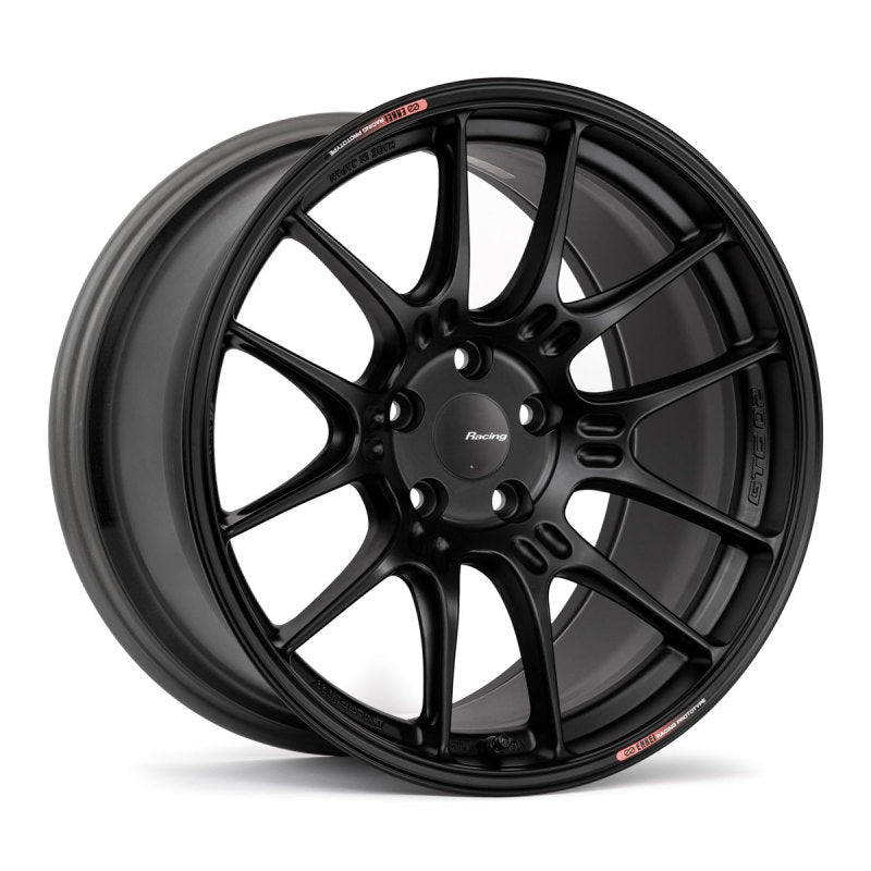 Enkei GTC02 18x8.5 5x120 35mm Offset 72.5mm Bore Matte Black - 534-885-1235BK.