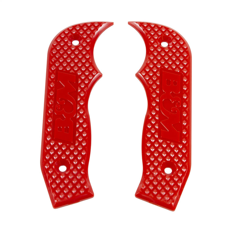 Magnum Grip Side Plates; Polycarbonate; Diamond Texture Pattern; Red; - 81204