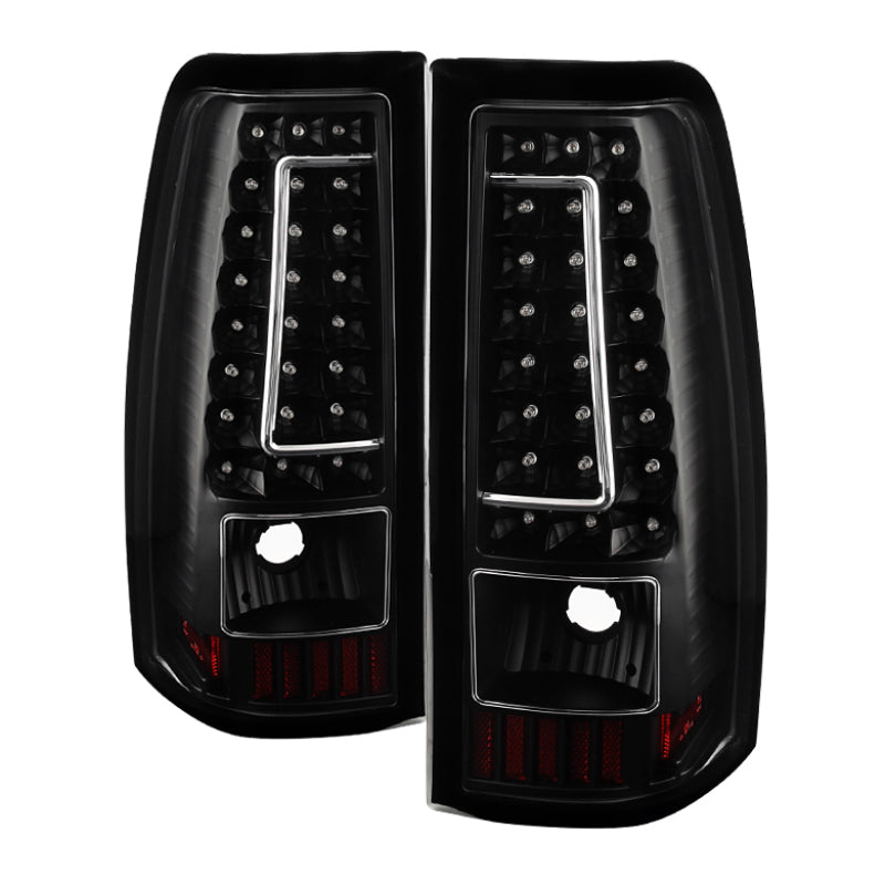 Xtune Chevy Silverado 1500-2500-3500 03-06 C-Shape LED Tail Lights Black - 5081261