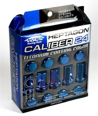 Project Kics 12X1.50 Titanium Blue Caliber Lug Nut - WHPC01