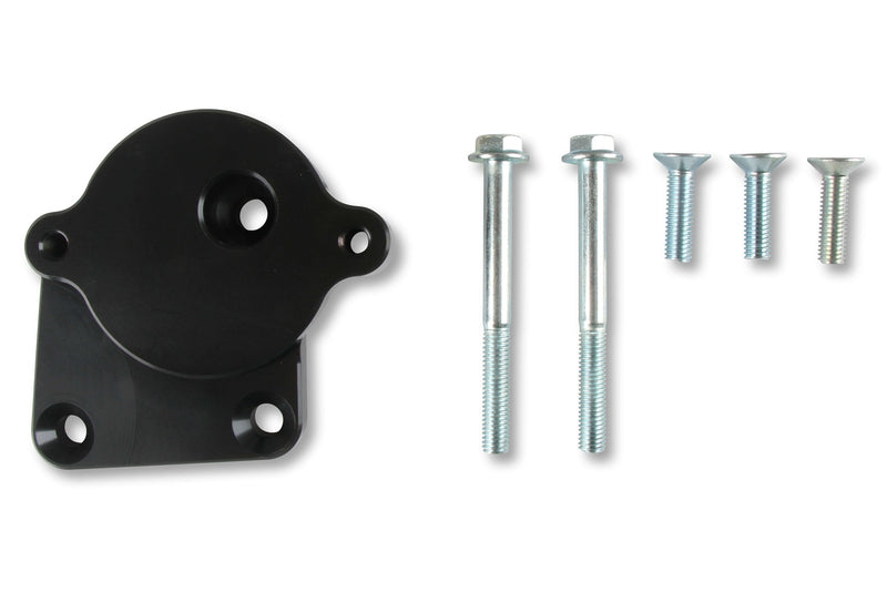 Holley Power Steering Bracket; Fits w/Gen III Hemi Engines Swap; Black Anodized; - 97-380
