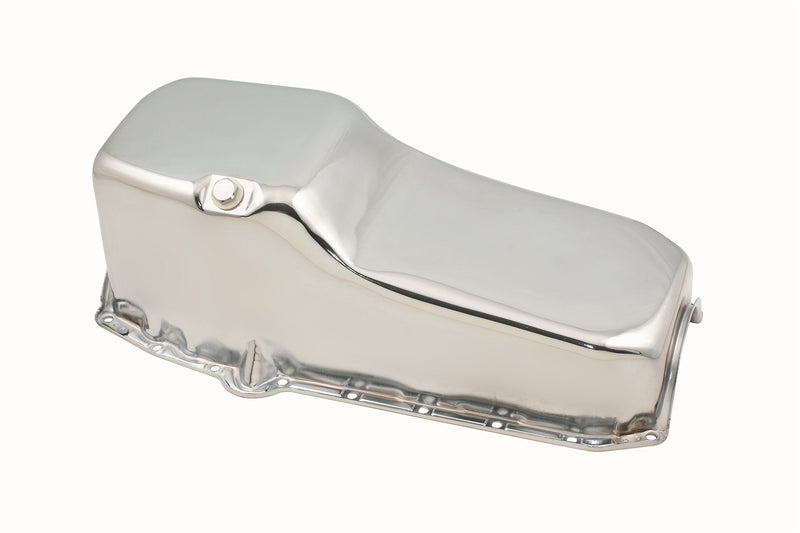 Chrome Plated Engine Oil Pan; Driver Side Dipstick; - 9781