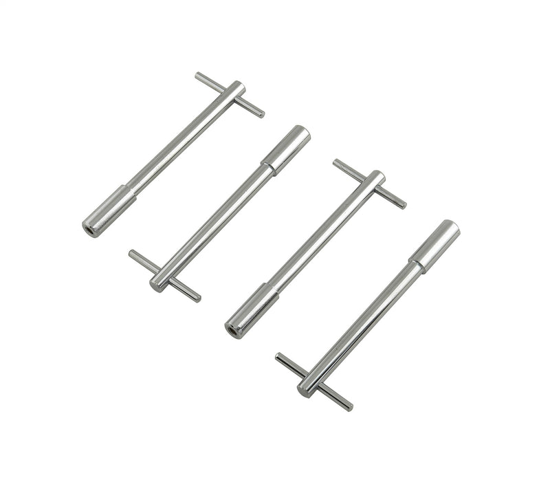 Valve Cover T-Bar Wing Bolts; 1/4-20 x 5 in.; Steel; Chrome Plating; Set Of 4; - 9820