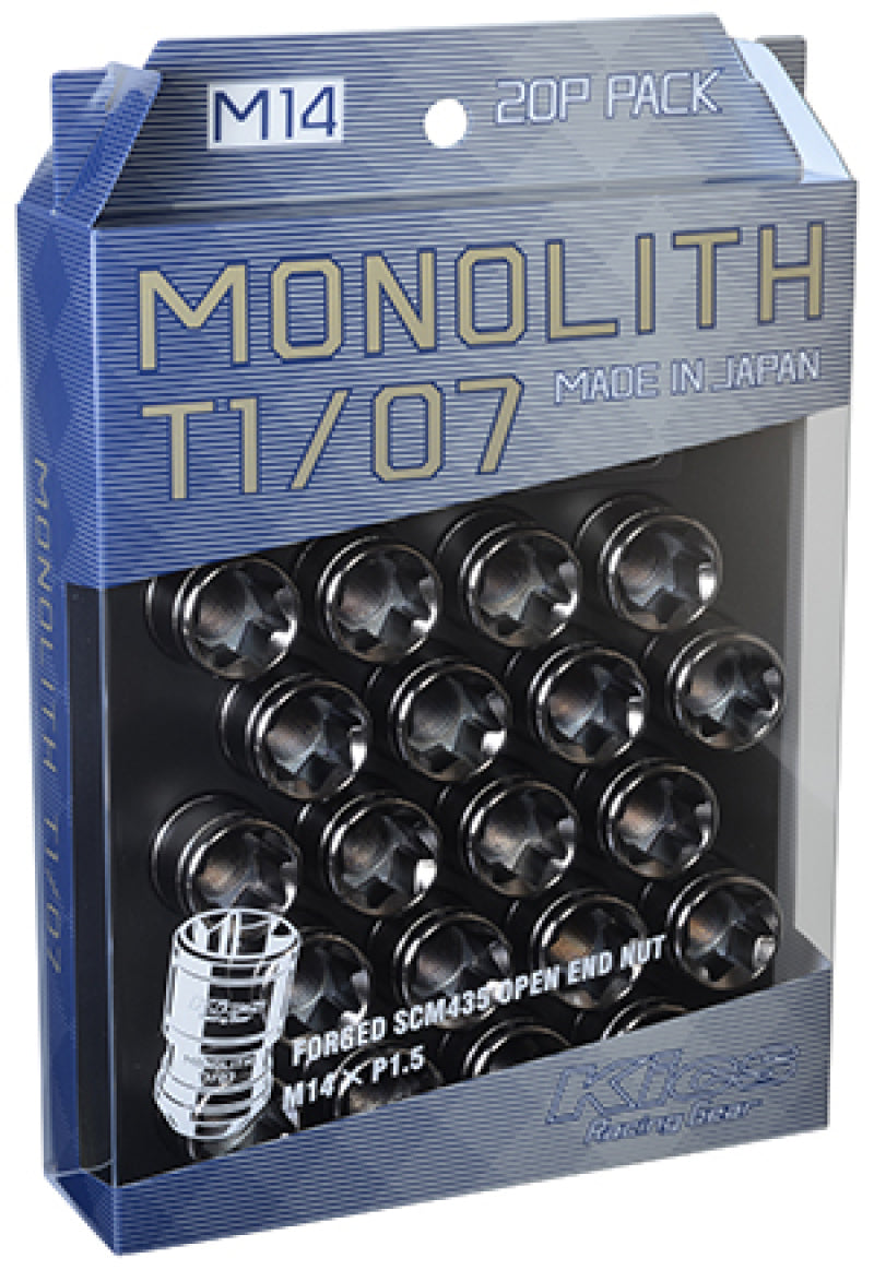 Project Kics 14 x 1.5 Glorious Black T1/07 Monolith Lug - WMN04GK