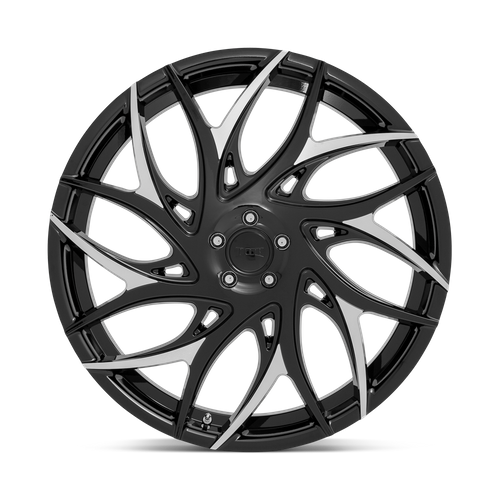 Set of 4: DUB S259 G.O.A.T. Wheel, 24x10.0 +25 Offset 6x139.7, Gloss Black With Machined Spokes - S259240084+25