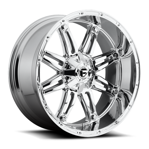 Set of 4: Fuel D530 Hostage Wheel, 20x9.0 +19 Offset 6x120/6x139.7, Chrome Plated - D53020906957