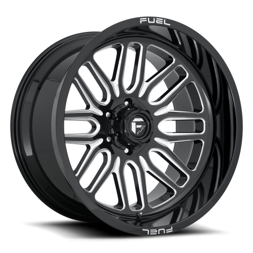 Set of 4: Fuel D662 Ignite Wheel, 20x9.0 +19 Offset 6x139.7, Gloss Black Milled - D66220908457