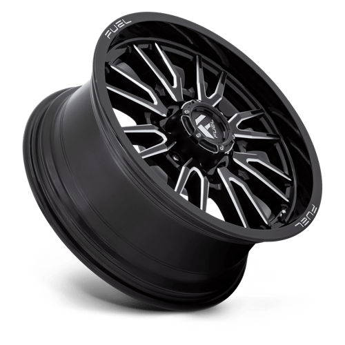 Set of 4: Fuel D761 Clash Wheel, 20x9.0 +20 Offset 8x165.1, Gloss Black Milled - D76120908257