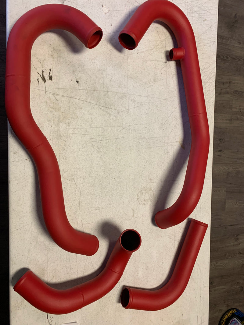 **OPEN BOX**  Turbo XS FMIC 2015-2017 Subaru STi - Wrinkle Red Pipes - STI15-FMIC-RED