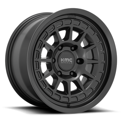 Set of 4: KMC Km719 Canyon Wheel, 17x8.5 +0 Offset 5x127, Satin Black - KM71978550700