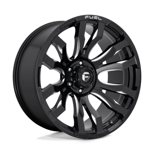 Fuel D673 Blitz Wheel, 17x9.0 -12 Offset 6x139.7, Gloss Black Milled - D67317908445