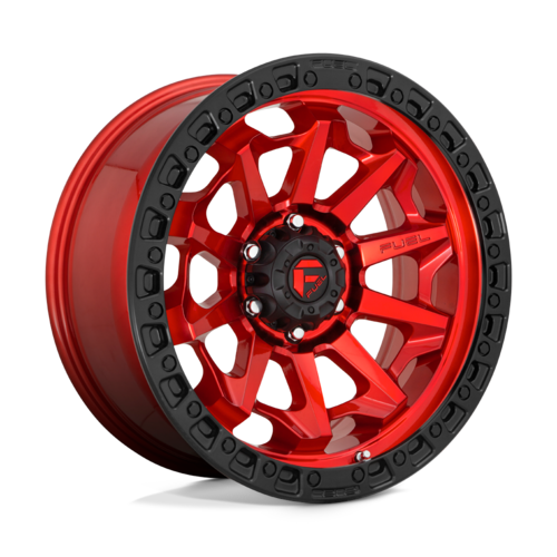 Fuel D695 Covert Wheel, 18x9.0 -12 Offset 6x135, Candy Red Black Bead Ring - D69518908945