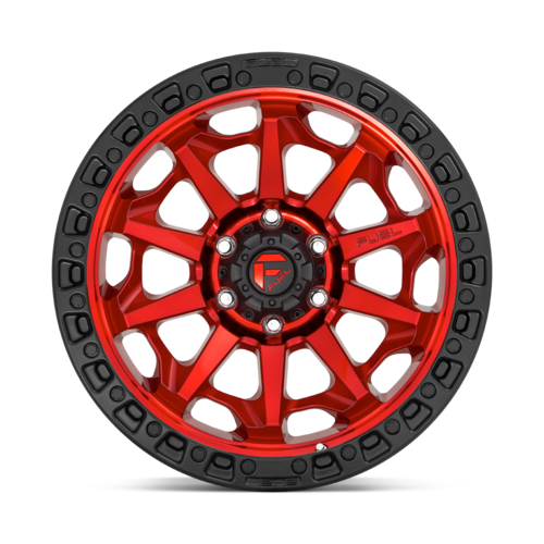 Fuel D695 Covert Wheel, 18x9.0 -12 Offset 6x135, Candy Red Black Bead Ring - D69518908945